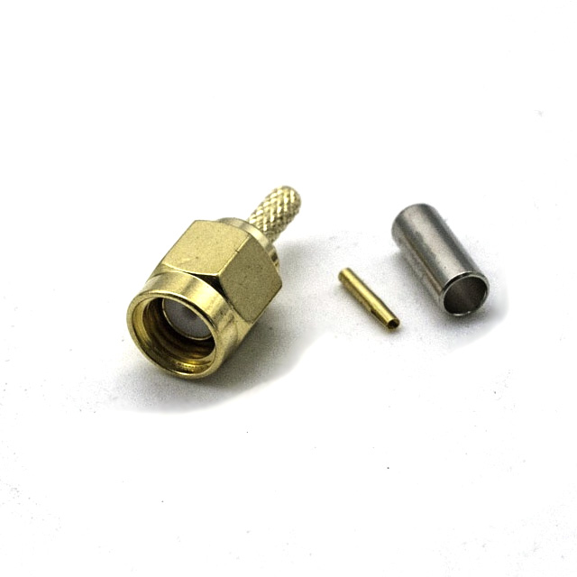 REVERSE POLARITY SMA MALE STRAIGHT CONNECTOR CRIMP FOR RG316 ​CABLE(RP-SMA-C-K3)