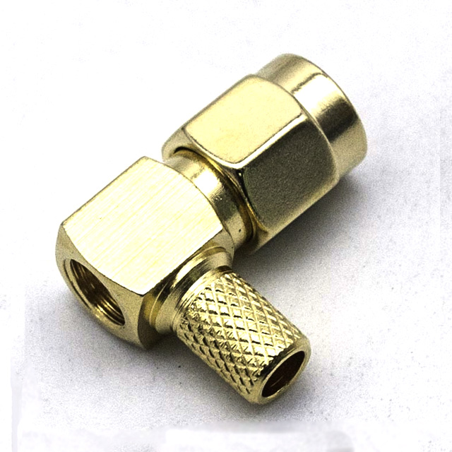SMA Male Straight Connector Right Angle Crimp type for SYV-50-3 Cable(SMA-C-JW5)