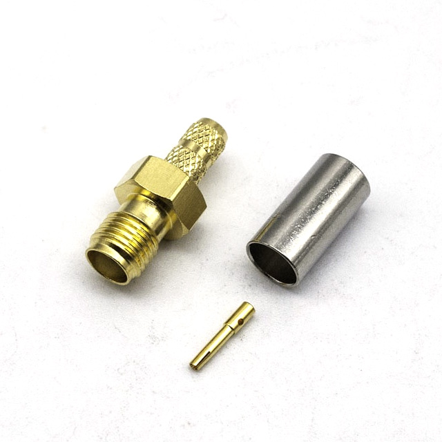 SMA FEMALE STRAIGHT CONNECTOR CRIMP FOR RG223 CABLE(SMA-KC223)