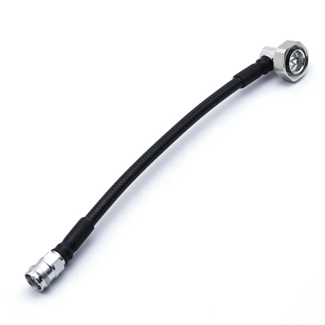 3/8" Superflex Jumper, 4.3/10 fe​male straight to 7/16 Male right angle straight