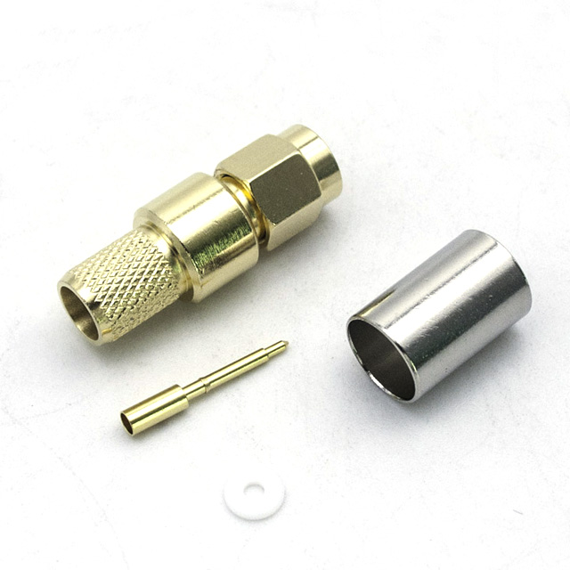 SMA MALE STRAIGHT CONNECTOR CRIMP FOR LMR300 CABLE(SMA-C-J300-2)