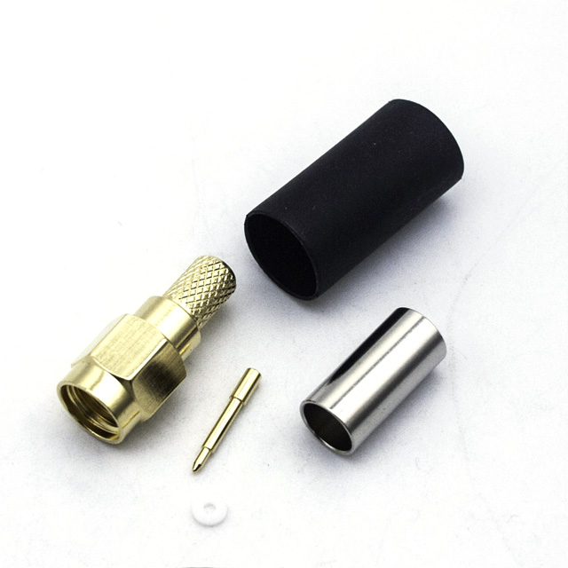 SMA MALE STRAIGHT CONNECTOR CRIMP FOR LMR200 CABLE(SMA-JC200)