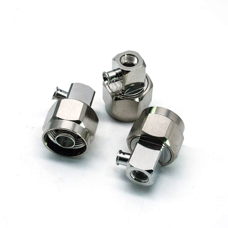 N Male Right Angle ​Connector Clamp for RG141 Cable(N-JW141)