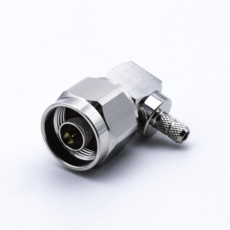 N MALE R/A CRIMP CONNECTOR FOR RG58 CABLE  (N-C-JW5-2)
