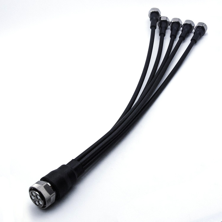 1-4 Superflex Jumper Cable MQ5 Plug to 4.3-10 male,0.5m(MQ5-K1-4S-3-4.3-10-H-J1-4S-7-0.5m)