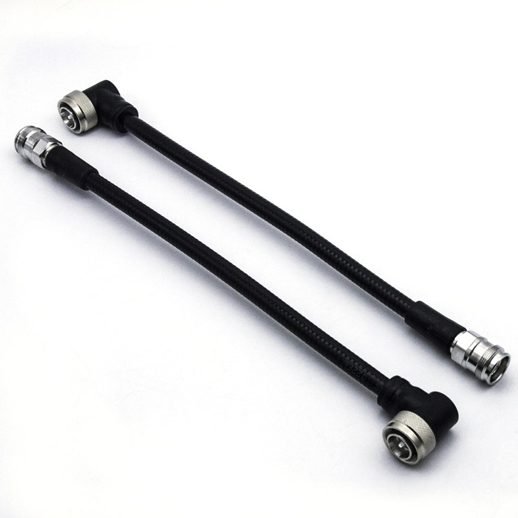 3/8" Superflex Jumper, Handscrew 4.3/10 male right angle to 4.3/10 female connector  (H4.3/10-H-JW3/8S-2-4.3/10-H-K3/8S-300mm )