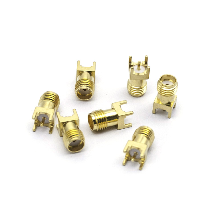Golden plated SMA Female PCB Connector 4 legs(SMA-KHD-9)