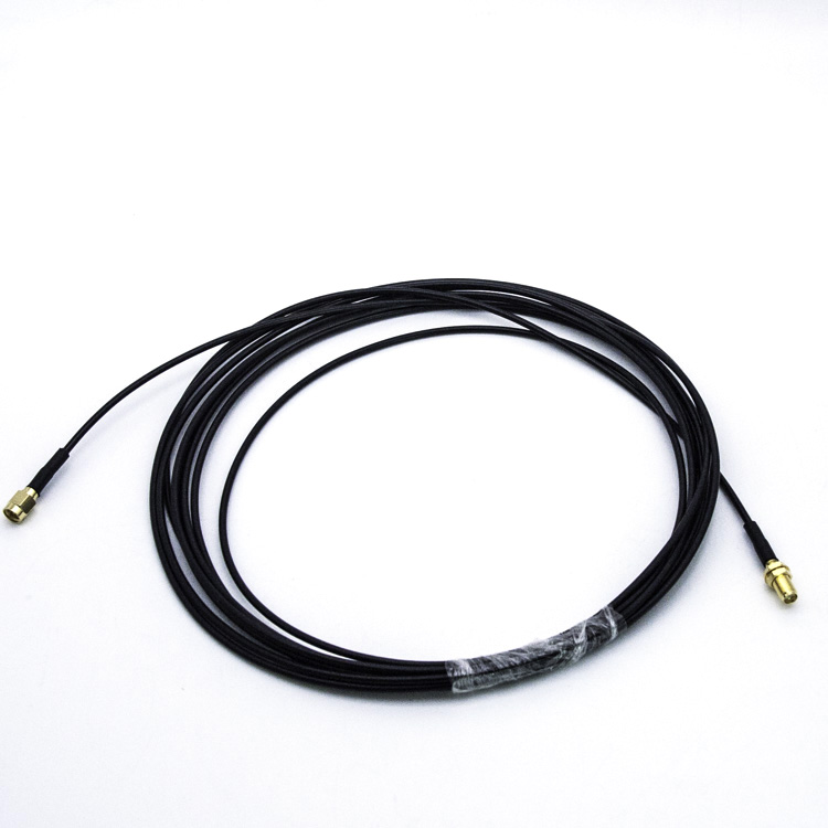 RG174 jumper cable,SMA male straight to SMA female bulkhead  connector,5m      (SMA-C-J1.5-1-SMA-C-KY174-1-5m )