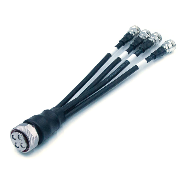 Cluster Jumper MQ4 plug cluster connector to 4.3/10 female connector 1/4" superflex cable,0.3m