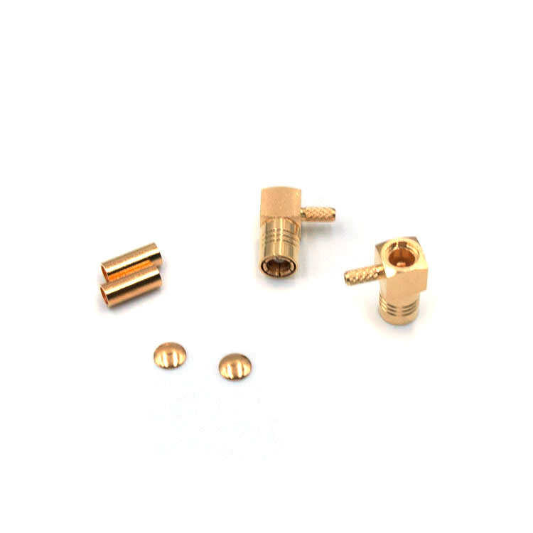 SMB FEMALE RIGHT ANGLE CONNECTOR FOR RG178 CABLE  (SMB-C-KW178)