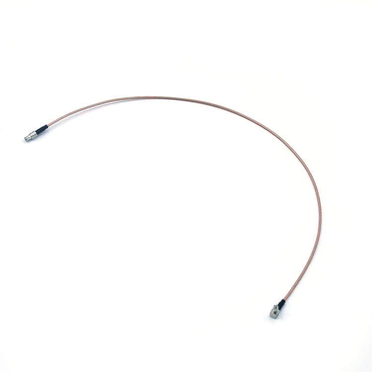 RG178 jumper cable,MCX male straight to MCX male right angle connector,40mm (MCX-C-J178/MCX-C-JW178-400mm)